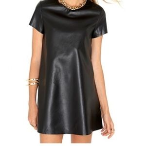 Topshop mod/retro faux leather mini dress